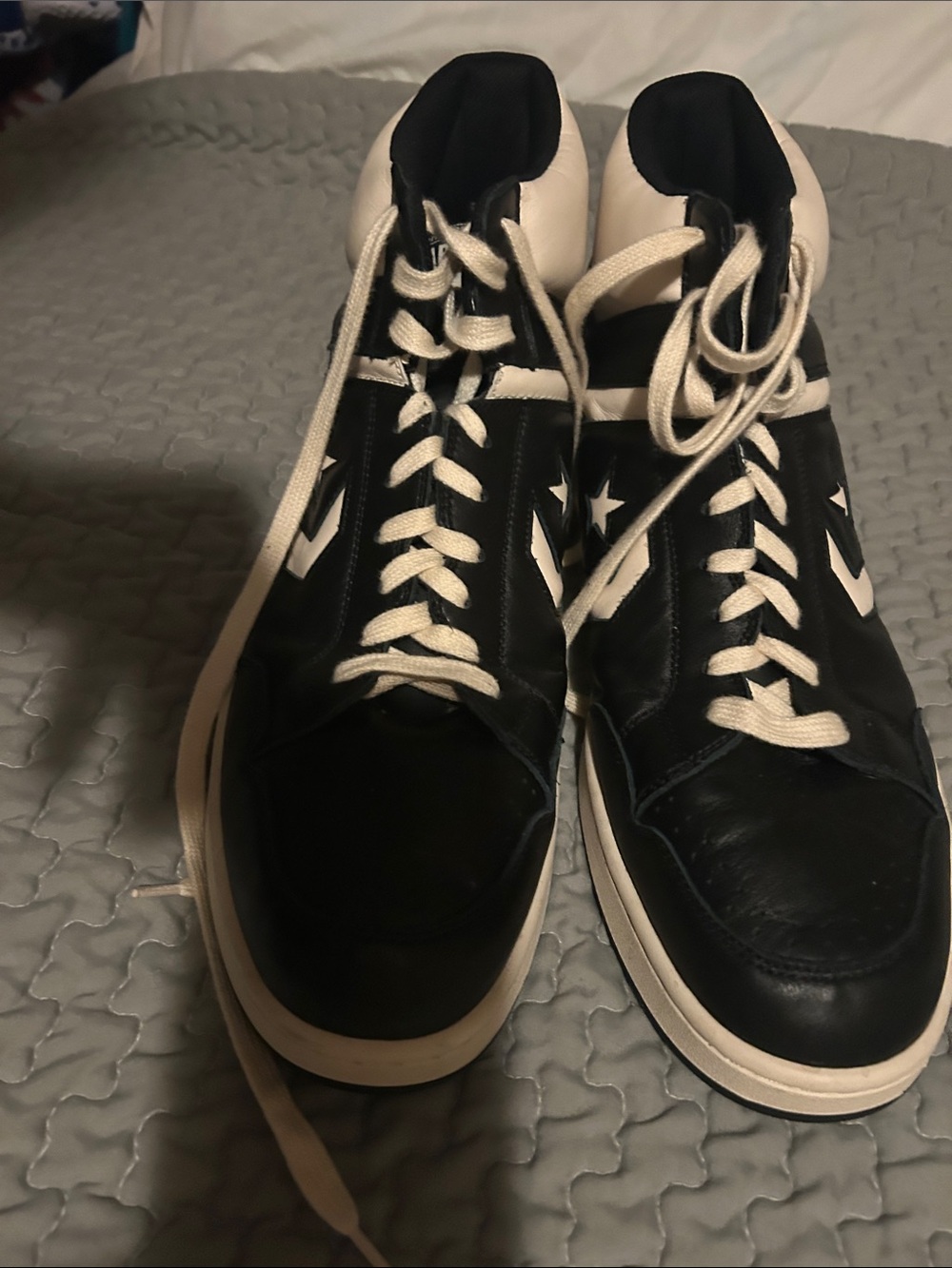 Converse Black & White Mid-Top Sneakers - Picture 2 of 3